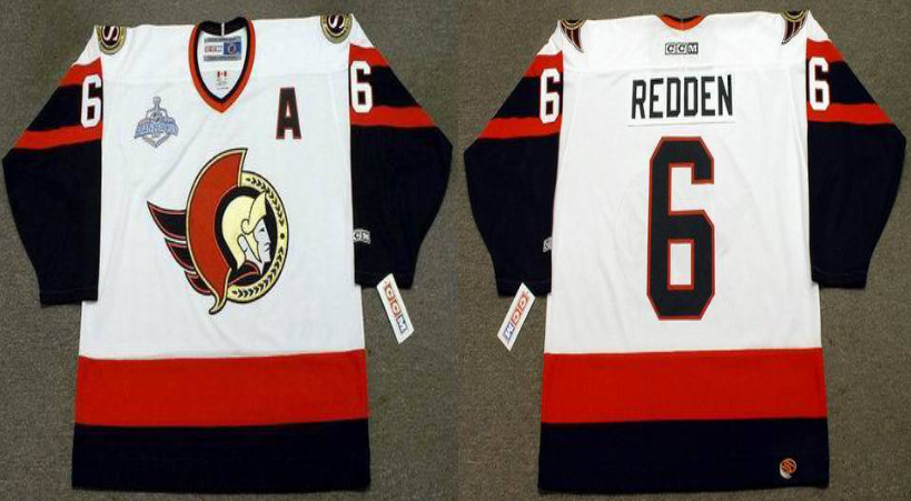 2019 Men Ottawa Senators #6 Redden white CCM NHL jerseys->ottawa senators->NHL Jersey